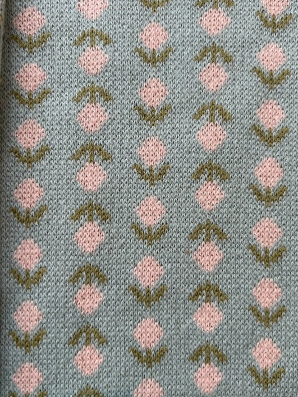 NWOT Misha & Puff Flower Jacquard Pants, steel blue (4-5y)